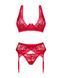 Obsessive Lacelove cupless 3-pcs set XS/S SO8655 3