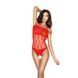 Бодістокінг Passion BS035 red, боді, імітація топа і трусиків PBS035R