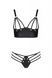 Комплект з екошкіри Passion Malwia Bikini 6XL/7XL black, з люверсами та ремінцями, бра, трусики SO7097 3