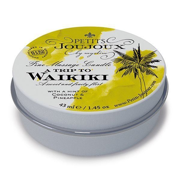 Масажна свічка Petits Joujoux - Waikiki Beach - Coconut and Pineapple (43 мл) з афродизіаками SO3173