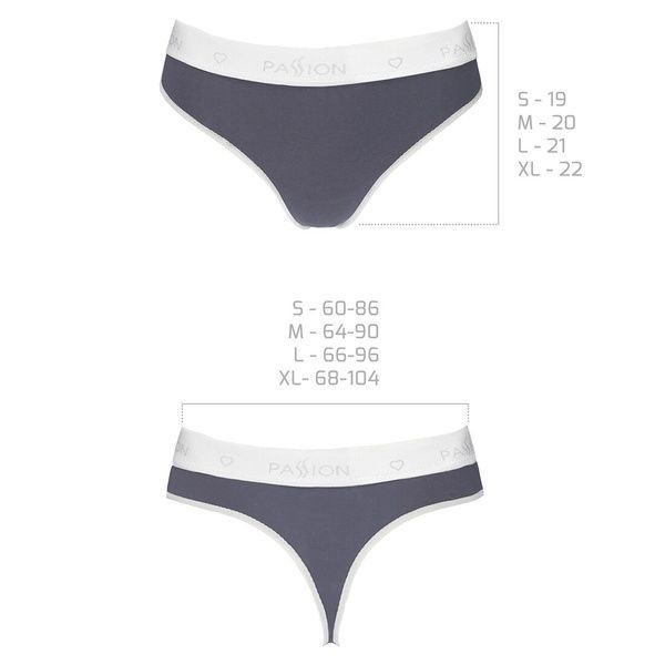 Спортивні трусики-стрінги Passion PS007 PANTIES dark grey, size L SO4247