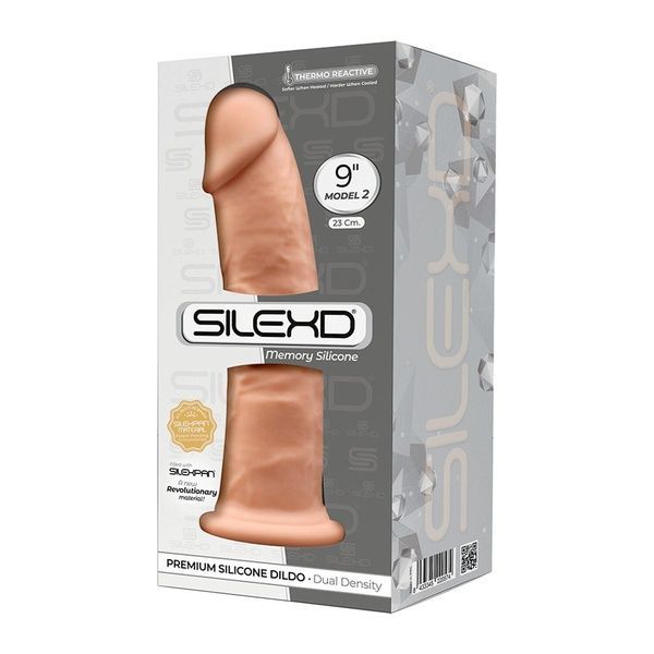 Фалоімітатор SilexD Oscar Flesh (MODEL 2 size 9in), двошаровий, силікон + Silexpan, діаметр 5,4см SO2392