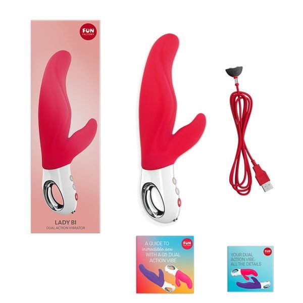 Вибратор-кролик для точки А Fun Factory LADY BI india red, 2 мотора, 12 режимов SX0942 фото