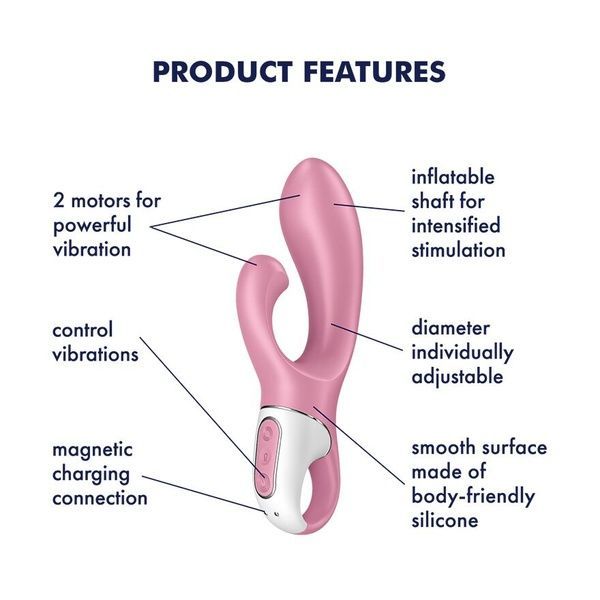 Вібратор-кролик надувний Satisfyer Air Pump Bunny 2 SO8412