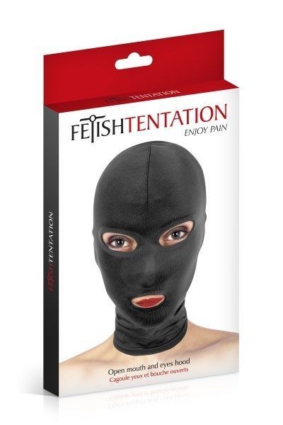 Капюшон для БДСМ з відкритими очима та ротом Fetish Tentation SO3758