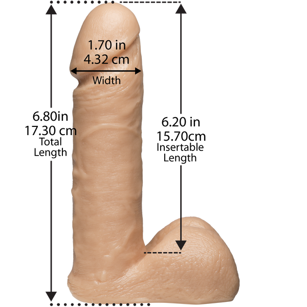 Фалоімітатор Doc Johnson Vac-U-Lock - 6 Inch ULTRASKYN Cock White, діаметр 4,3 см SO1560