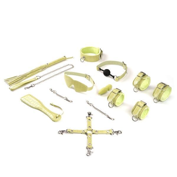 БДСМ-набор для начинающих Liebe Seele Macaron 9pcs Bondage Kit-Mint, 9 предметов, мини-ванд SO9512 фото