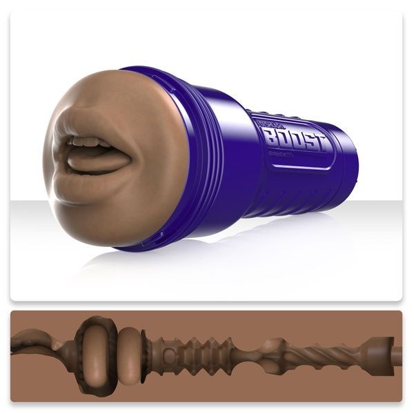 Мастурбатор-ротик Fleshlight Boost Blow Medium Dark Flesh, плаваючі кільця Turbo Tech SX1316