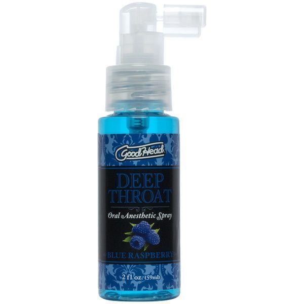 Спрей для мінету Doc Johnson GoodHead DeepThroat Spray - Blue Raspberry 59 мл для глибокого мінету SO9854