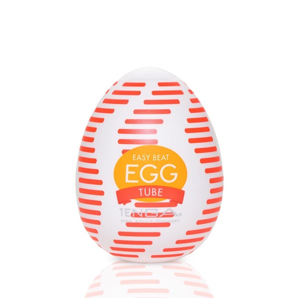 Мастурбатор-яйце Tenga Egg Tube, рельєф з поздовжніми лініями SO5497