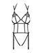 Боди из стреп с доступом Obsessive Badossa crotchless teddy S/M, черный SO7215 фото 5