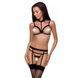 Бюстгальтер-стрепи з чокером SHELLY BRA black L/XL - Passion Exclusive PS27901 1
