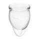Набір менструальних чаш Satisfyer Feel Confident (Transparent), 15мл та 20мл, мішечок для зберігання SO7791 2