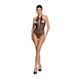 Бодістокінг з декольте Passion BS088 black, імітація корсетної шнурівки SO6382 3