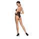 Бодістокінг з декольте Passion BS088 black, імітація корсетної шнурівки SO6382 4