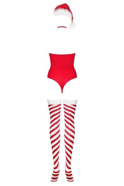 Боді Obsessive Kissmas teddy red S/M SX1152