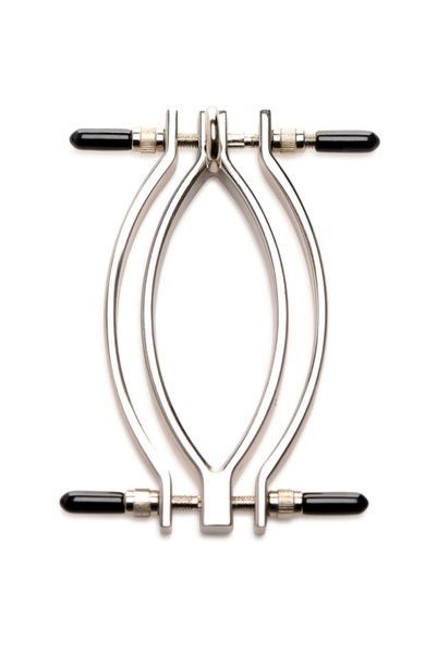 Затискач для статевих губ з повідцем Master Series Pussy Tugger Adjustable Vagina Clamp with Chain SO8797