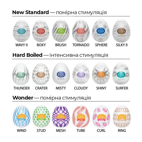 Мастурбатор-яйцо Tenga Egg Curl с рельефом из шишечек SO5498 фото