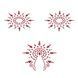 Пестіс з кристалів Petits Joujoux Gloria set of 3 - Red, прикраса на груди та вульву SO3147 1