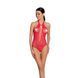 Бодістокінг з декольте Passion BS088 red, імітація корсетної шнурівки SO6383