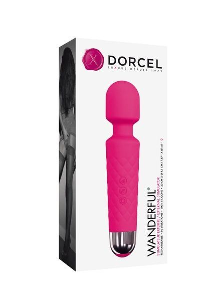 Мінівібромасажер Dorcel Wand Wanderful Magenta потужний, водонепроникний MD1359