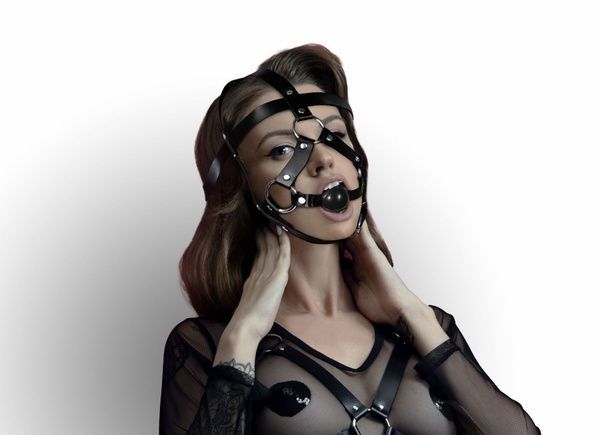 Маска збруя з кляпом Feral Feelings Head Harness SO8247