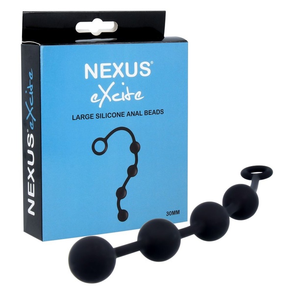 Анальні кульки Nexus Excite Large Anal Beads, силікон, макс. діаметр 3 см SO3843