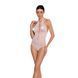 Бодістокінг з декольте Passion BS088 white, імітація корсетної шнурівки SO6384