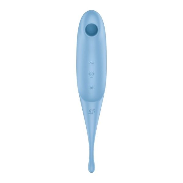 Вібратор для клітора з вакуумною стимуляцією Satisfyer Twirling Pro Blue SO7801