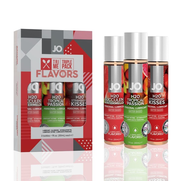 Набір System JO Tri-Me Triple Pack — Flavors (3×30 мл) три різні смаки оральних змазок SO2840