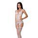Бодистокинг Passion BS066 white, комбинезон, имитация чулок и пояса PBS066W