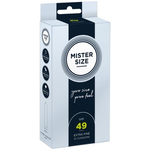 Презервативи Mister Size - pure feel - 49 (10 condoms), товщина 0,05 мм SO8043