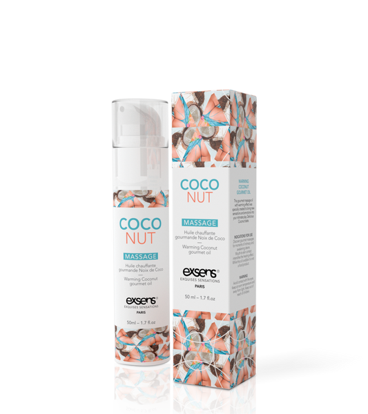Масажна олія EXSENS Coconut 50 мл розігріває, без цукру, без парабенів, їстівне SO2358