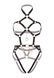 Портупея-тедди из экокожи Leg Avenue Heart ring harness teddy S, Black, подвеска-сердечко, цепи SO8563 фото 5