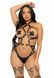 Портупея-тедди из экокожи Leg Avenue Heart ring harness teddy S, Black, подвеска-сердечко, цепи SO8563 фото 4