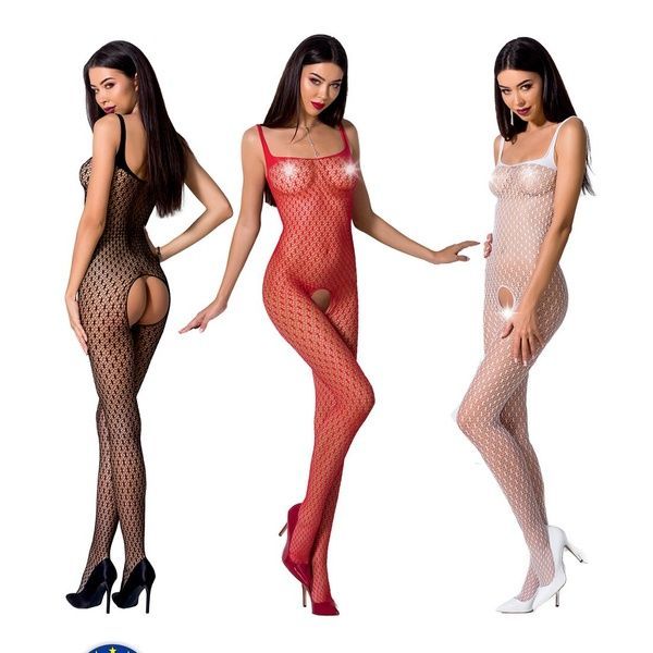 Бодістокінг Passion BS071 black, комбінезон на бретелях PBS071B