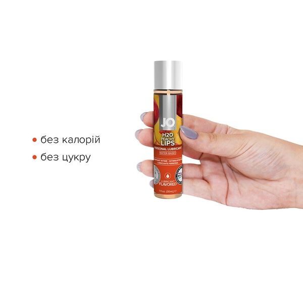 Змазка на водній основі System JO H2O &mdash; Peachy Lips (30 мл) без цукру, рослинний гліцерин SO1476
