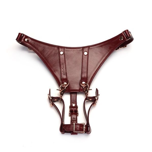 Трусики для вібромасажера Liebe Seele Wine Red Forced Orgasm Strop SO9465