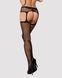 Сітчасті панчохи-стокінги з візерунком на сідницях Obsessive Garter stockings S232 S/M/L, чорні, імі SO7269 2