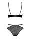 Еротичний комплект під латекс зі стрепами Obsessive Bagirela 2-pcs set S/M, чорний, під леопард, бюс SO7219 6