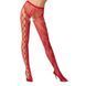 Эротические колготки-бодистокинг Passion S008 red, ажурные колготки с вырезом и лампасами-сеткой PSS008R фото