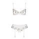 Сексуальний комплект з поясом для панчіх LOVELIA SET white L/XL - Passion SO4780 5