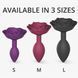 Силіконова анальна пробка Love To Love OPEN ROSES L SIZE - BLACK ONYX SO5983 7