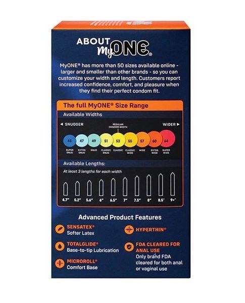 Презервативи MyONE Extra Wide 10 шт, картонна коробка SX1252