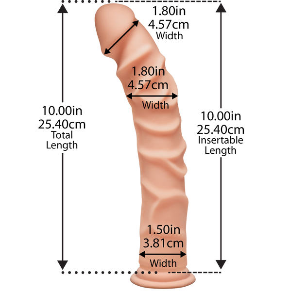 Фалоімітатор Doc Johnson The D - Ragin D - 10 Inch Without Balls - ULTRASKYN, діаметр 3,8 см SO1592