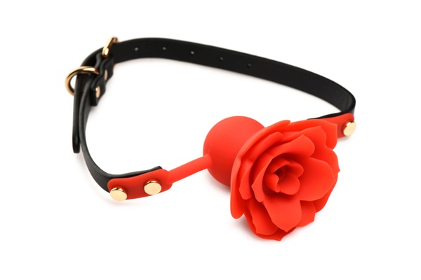 Кляп Master Series Blossom Silicone Rose Gag - Red SO8801