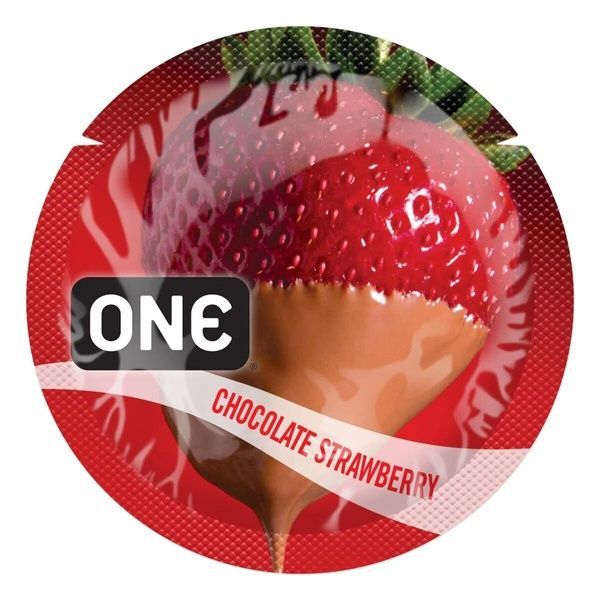Презерватив ONE FlavorWaves 1 шт зі смаком Chocolate Strawberry SX0748