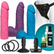 Набір для страпону Doc Johnson Vac-U-Lock Dual Density UltraSKYN Colors Set, діаметр 3х4,5 см SO1988 1