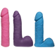 Набір для страпону Doc Johnson Vac-U-Lock Dual Density UltraSKYN Colors Set, діаметр 3х4,5 см SO1988 2