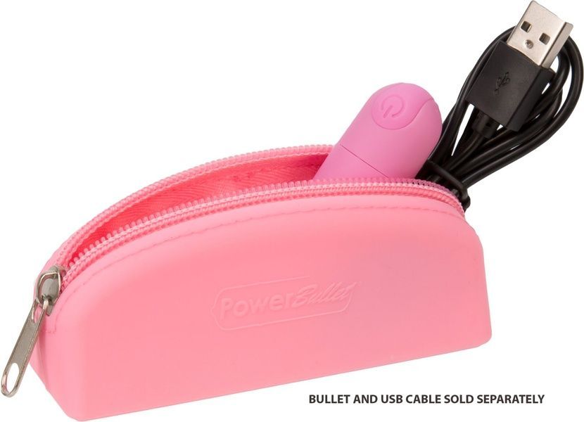 Сумка для зберігання секс-іграшок PowerBullet - Silicone Storage Zippered Bag Pink SO5560
